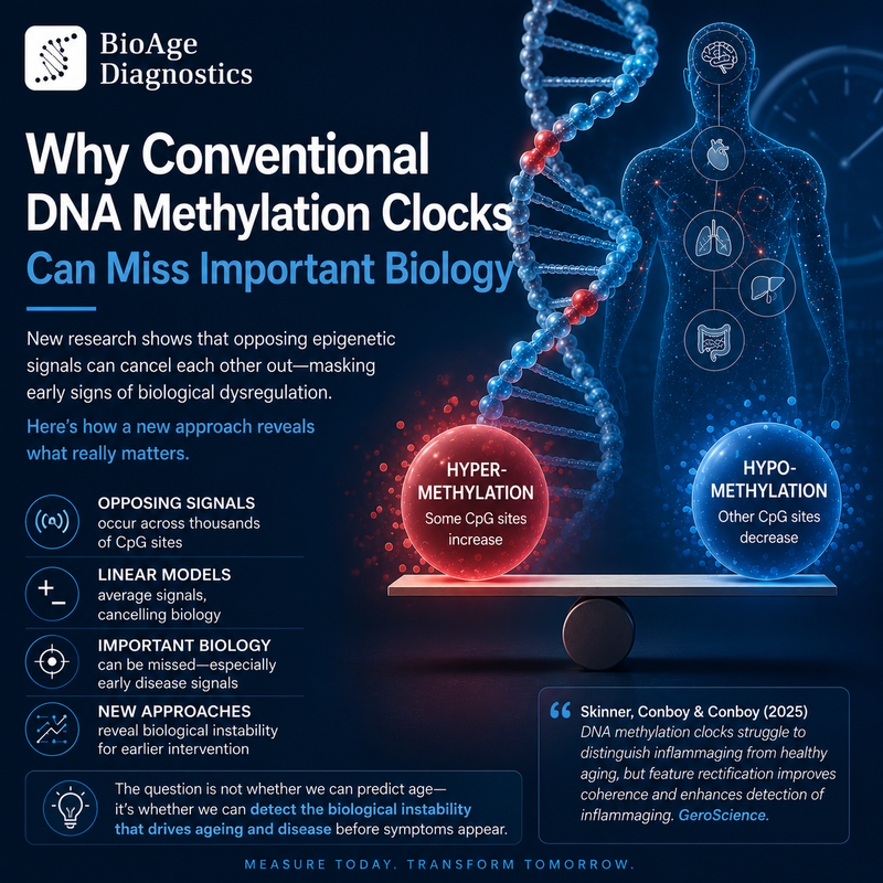 Why Conventional DNA Methylation Clocks Can Miss Important Biology